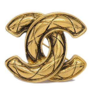 Chanel Gold CC Brooch Pin